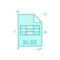 xlsx file file extension file format icon vector design