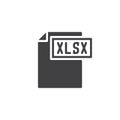 Xlsx format document icon vector