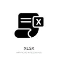 xlsx icon in trendy design style. xlsx icon isolated on white background. xlsx vector icon simple and modern flat symbol for web