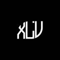 XLV letter logo design on black background. XLV creative initials letter logo concept. XLV letter design Royalty Free Stock Photo
