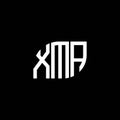 XMA letter logo design on black background. XMA creative initials letter logo concept. XMA letter design.XMA letter logo design on