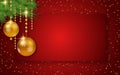 Christmas and New Year red gradient luxury vector background Royalty Free Stock Photo