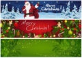 Collection of Three Christmas Banners Royalty Free Stock Photo