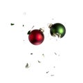 Xmas balls explosion Royalty Free Stock Photo