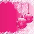 Xmas balls pink Royalty Free Stock Photo