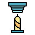 Xmas candle making icon vector flat Royalty Free Stock Photo