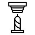 Xmas candle making icon outline vector. Craft factory