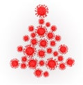 Xmas christmas tree of covid-19 virus coronavirus