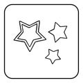 Xmas coloring advent calendar. Hand drawn vector sketch star