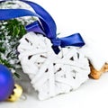 Xmas decoration with heart Royalty Free Stock Photo