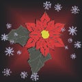 xmas flower huichol art mosaic in vector format Royalty Free Stock Photo