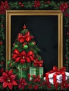 xmas frame illustration Royalty Free Stock Photo