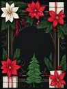 xmas frame illustration Royalty Free Stock Photo