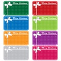 Xmas gift tags assorted colors Royalty Free Stock Photo