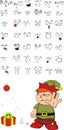 Xmas gnomo elf kid cartoon set8