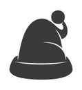 Xmas hat Santa headwear silhouette Royalty Free Stock Photo