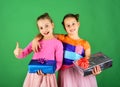 Xmas holidays concept. Children open gifts for Christmas. Royalty Free Stock Photo