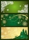 Xmas horizontal green banner