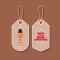 xmas label and cookie man