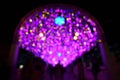 Xmas Neon light ball purple Brokeh Royalty Free Stock Photo