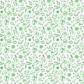 Christmas seamless pattern. Green and white