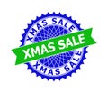 XMAS SALE Bicolor Clean Rosette Template for Stamp Seals Royalty Free Stock Photo