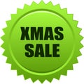 Xmas sale seal stamp badge green