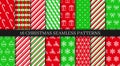 16 Xmas seamless patterns collection. Christmas New year texture. Festive seamless background. Holiday wrapping paper Royalty Free Stock Photo