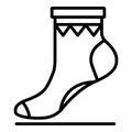 Xmas sock icon, outline style