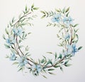 XMAS Watercolor Wreath. Christmas wreath. Wedding Wreath