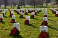 Xmas wreaths in Arlington Cemetery