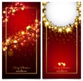 Red luxury Christmas invitation card