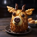 Xmaspunk-inspired Cow Patty Cake With Elaborate Fruit Arrangements