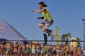 Xmasters Slackline show - - Senigallia 2017 Royalty Free Stock Photo