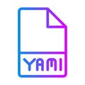 Xml document file type, stylish gradient Icons for software interfaces. vector illustration