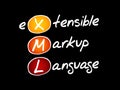 XML - eXtensible Markup Language Royalty Free Stock Photo