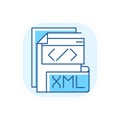 XML file blue RGB color icon Royalty Free Stock Photo