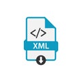 XML file document download vector Royalty Free Stock Photo