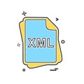 XML file type icon design vector Royalty Free Stock Photo