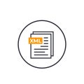 XML icon on white Royalty Free Stock Photo