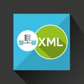 Xml language data base storage Royalty Free Stock Photo