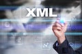 XML. Web development. Internet and technology concept.