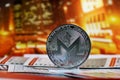 Monero on colorful background