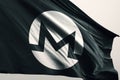 XMR Monero photorealistic flag in wind Royalty Free Stock Photo