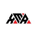 XMR triangle letter logo design with triangle shape. XMR triangle logo design monogram. XMR triangle vector logo template with red Royalty Free Stock Photo