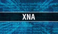 XNA concept with Random Parts of Program Code. XNA with Programming code abstract technology background of software developer and Royalty Free Stock Photo