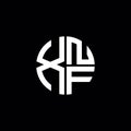 XNF logo XNF icon XNF monogram XNF letter minimalist Circle flat Unique modern abstract logo design Royalty Free Stock Photo
