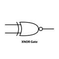 XNOR Gate. electronic symbol of open switch Illustration of basic circuit symbols.