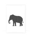 Elephant silhouette isolated on white background Royalty Free Stock Photo