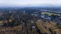 Xochimilco, famous wetlands from Mexico City, Aerial view